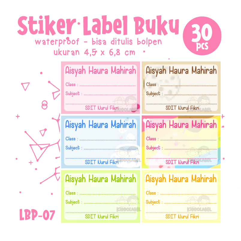 

LABEL BUKU POLOS
