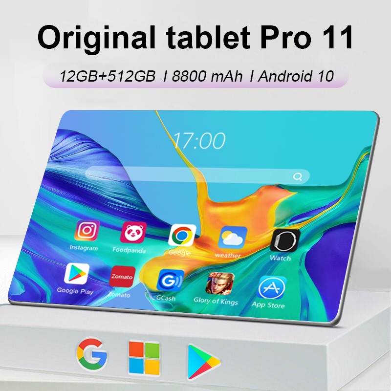 【2024 New】Tablet PC Asli Galaxy Tab 12S Pro Baru 12GB + 512GB Tablet Android 10.1 Inci Layar Full Screen Layar Besar 24MP+48MP Wifi 5G Dual Tab Murah