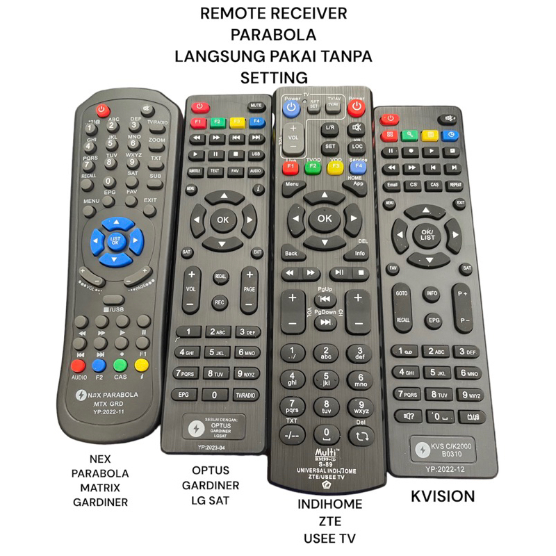 REMOTE RECEIVER PARABOLA TV KABEL LANGSUNG PAKAI TANPA SETTING AKKO STAR