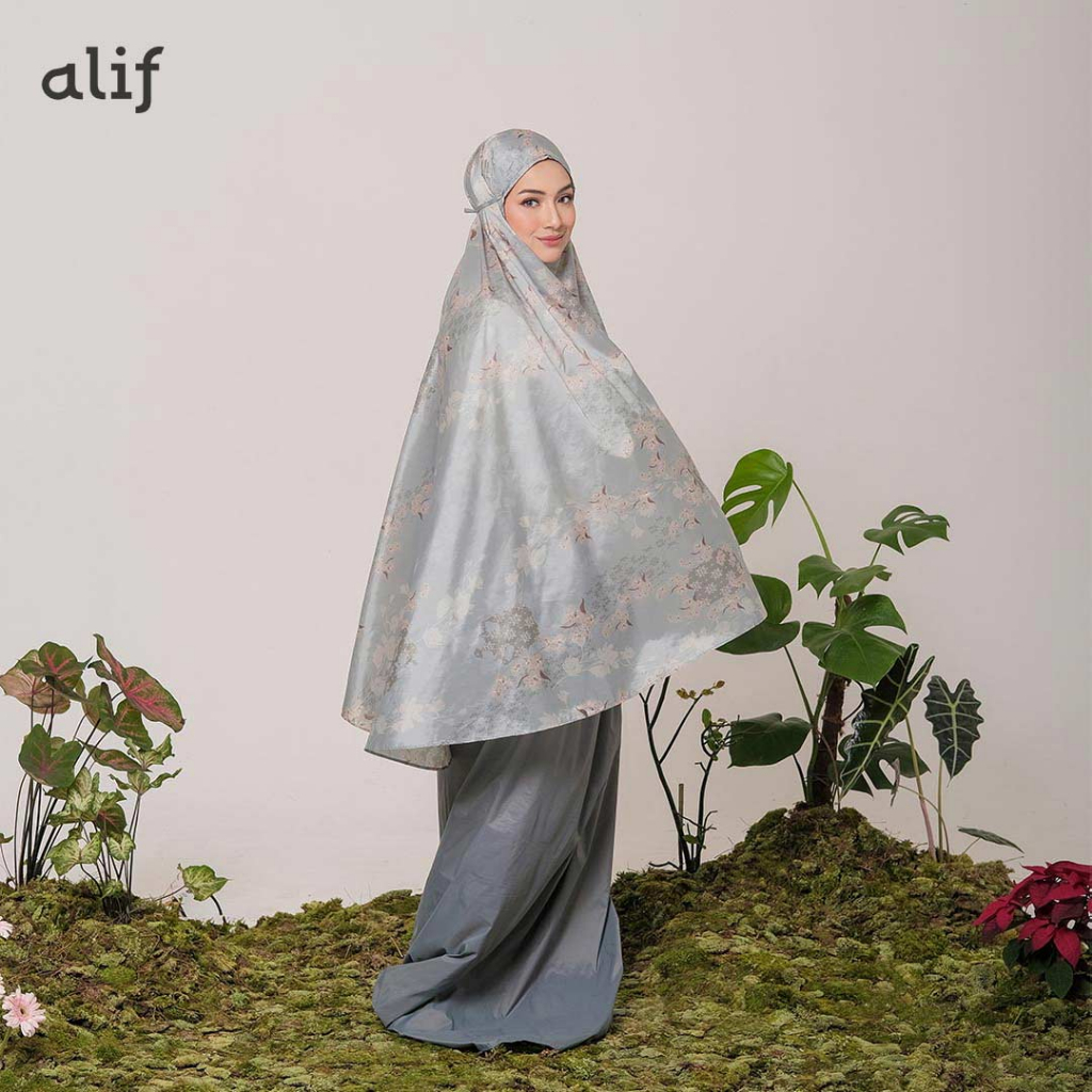 ALIF MUKENA MINI MOTIF PARASUT PREMIUM KOREA TRAVEL - JASMINE IN URBAN CHIC ( MKN-208 )