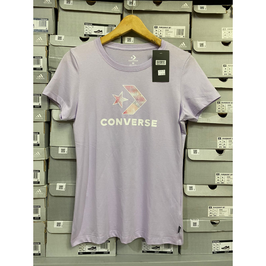 Converse Star Chevron Tee - T-shirt Short Sleeve Violet CONLT1013533VIO00M Kaos Wanita Original