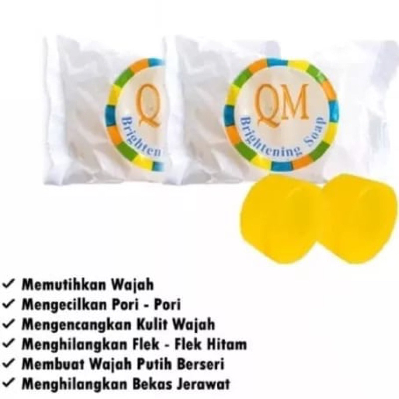 GRATIS ONGKIR COD MEDAN TERMURAH SABUN WAJAH QM BRIGHTENING SOAP/ANTISEPTIC BODY SOAP / GLOWING