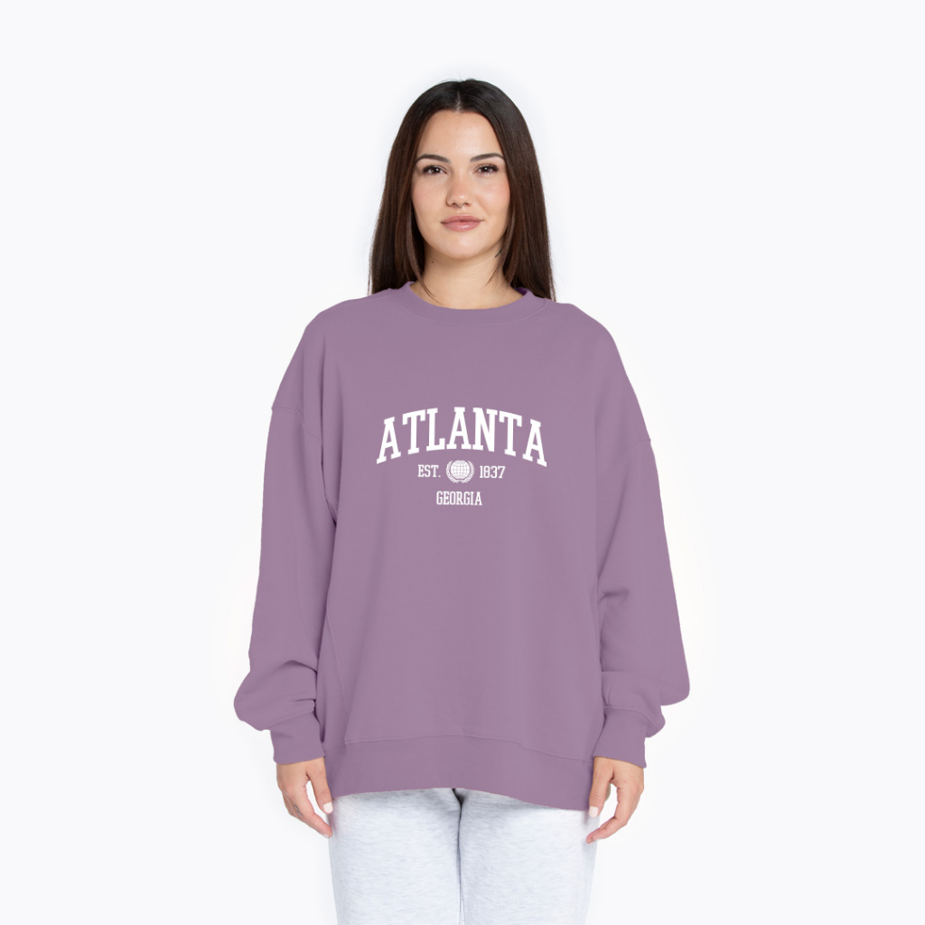 ATLANTA SWEATER SWITER CREWNECK OVERSIZE PRIA WANITA Size M-XXL