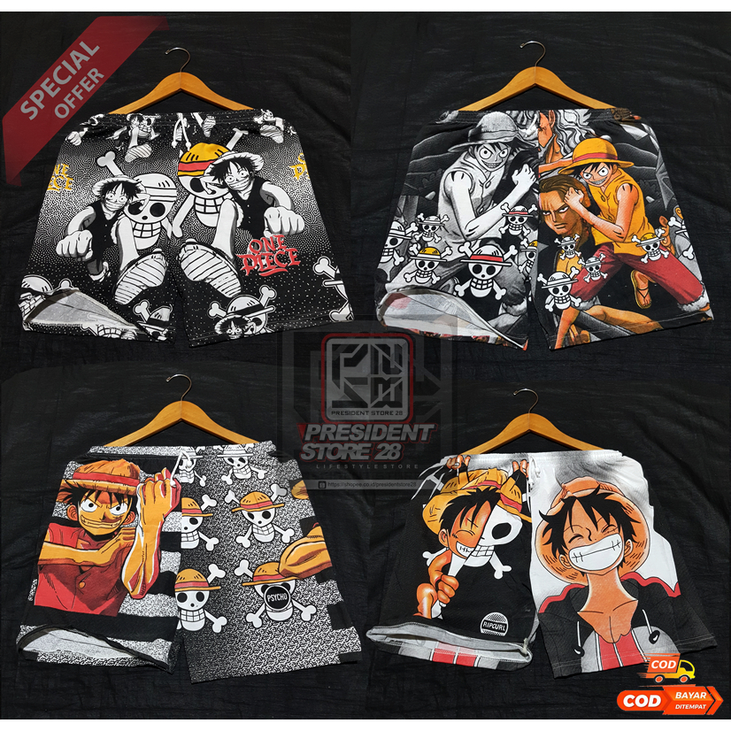 BOXER REMAJA / BOXER ANIME / MOTIF NEW / BAHAN ADEM / GENERASI MILENIAL / ONE PICE / LUFFY