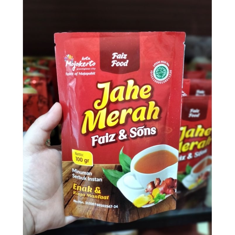 

Jahe Merah Bubuk Instan Faiz & Son Minuman Serbuk Sehat Enak Murah 100gr