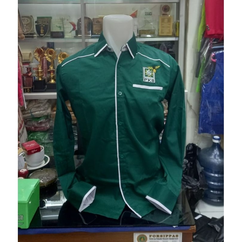 baju kemeja PKB / partai PKB hijau.panjang