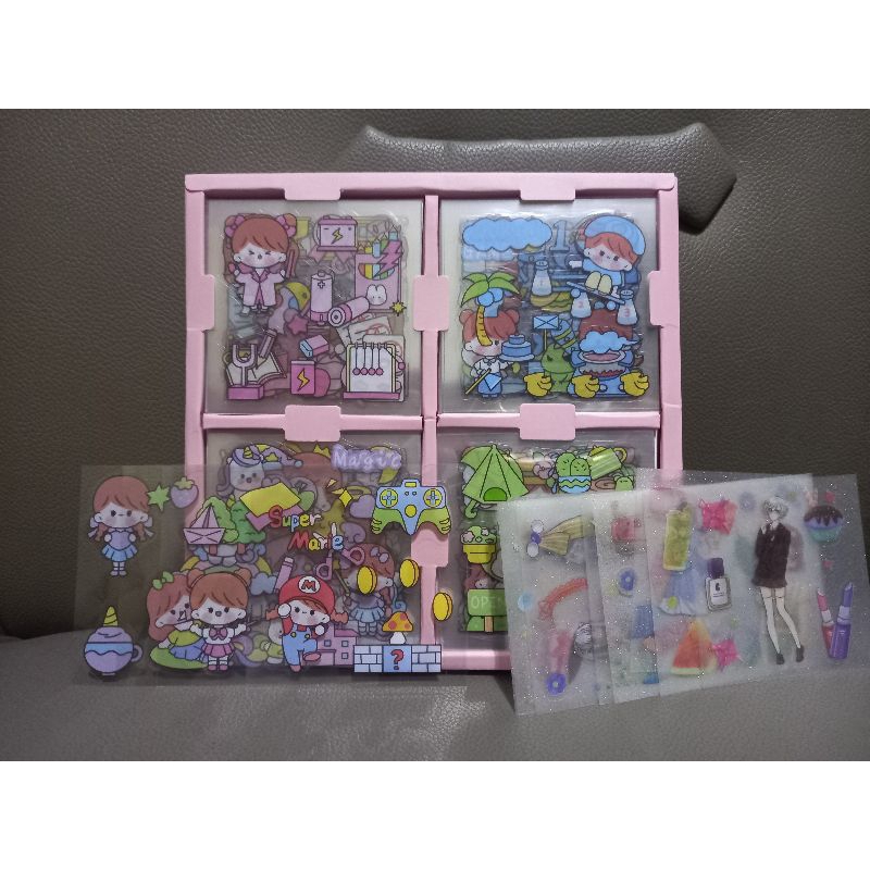 Stiker Lucu 2D Aesthetic // Stiker Gliter Anime Termurah Per - Lembar