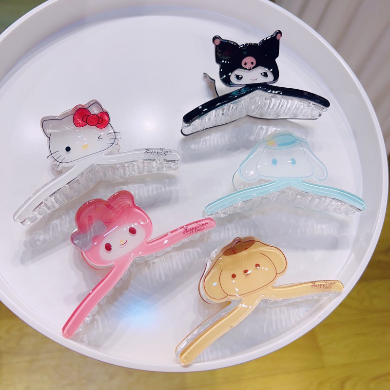 JEPIT RAMBUT BESAR SANRIO/ JEDAI BESAR SANRIO BAHAN ALKIRIK PREMIUM KUROMI// MELODY POM-POM