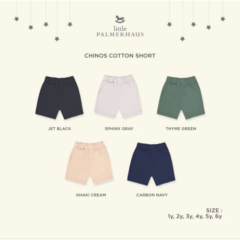 Little Palmerhaus Chinos Cotton Short Pants Seri 5.0 - Celana Pendek Anak
