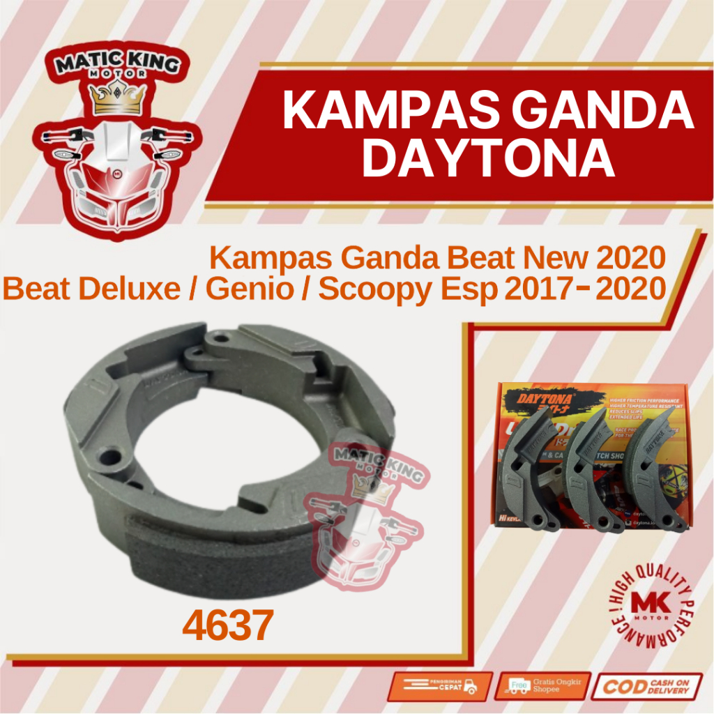 Kampas Ganda Kopling Beat New Deluxe Genio Scoopy New 2021 Daytona HiCARBON KEVLAR  4637