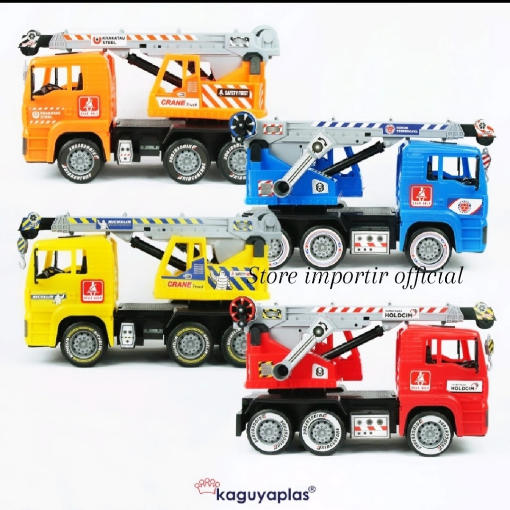 Ukuran Besar Mainan Mobil Konstruksi Truck Derek Kgp 8091 Mobil Truck Kontruksi Crane Kaguyaplas