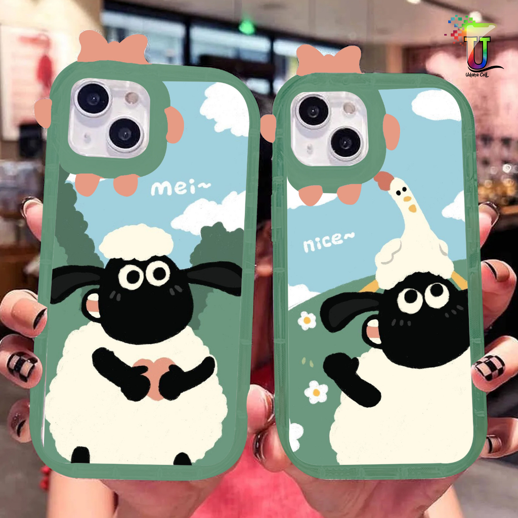 CUSTOM SOFT CASE SILIKON CASING FRAME KAMERA KARAKTER PITACU CUSTOM SHEEP SAMSUNG A03S A03 CORE A04 