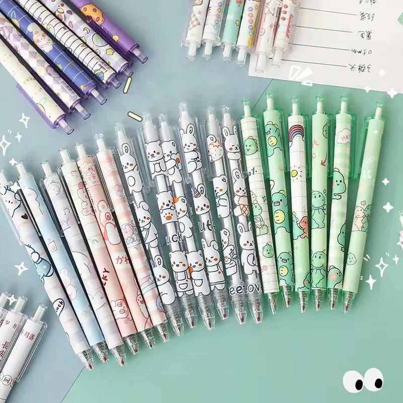 PULPEN KOREA PENA GEL MEKANIK MOTIF DINOSAURUS LUCU CUTE BOLPEN SALLPOIN PENSIL