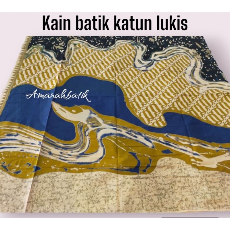 kain batik katun lukis khas Cirebon motif abstrak khas Cirebon trusmi