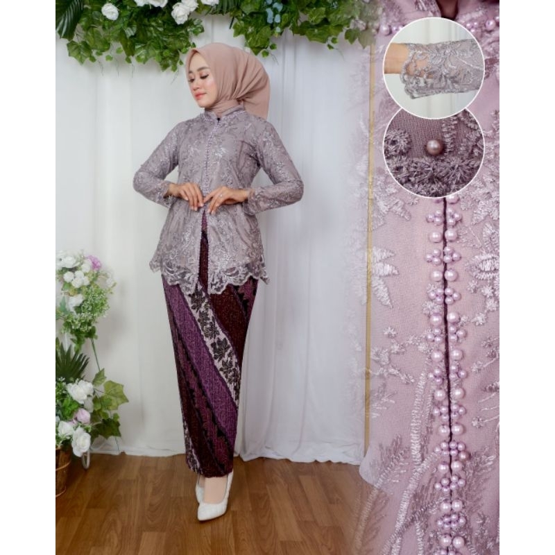 Tunik Kebaya Encim Payet Mutiara / Kebaya Tunik / Tunik Brokat / Kebaya Modern / Kebaya tile / Kebaya Favorite / Batik Couple / Kebaya Sanghai / Kebaya Mutiara / Tunik Wisuda / Kebaya Busui Frendly Tunik Busui / Kebaya Wisuda