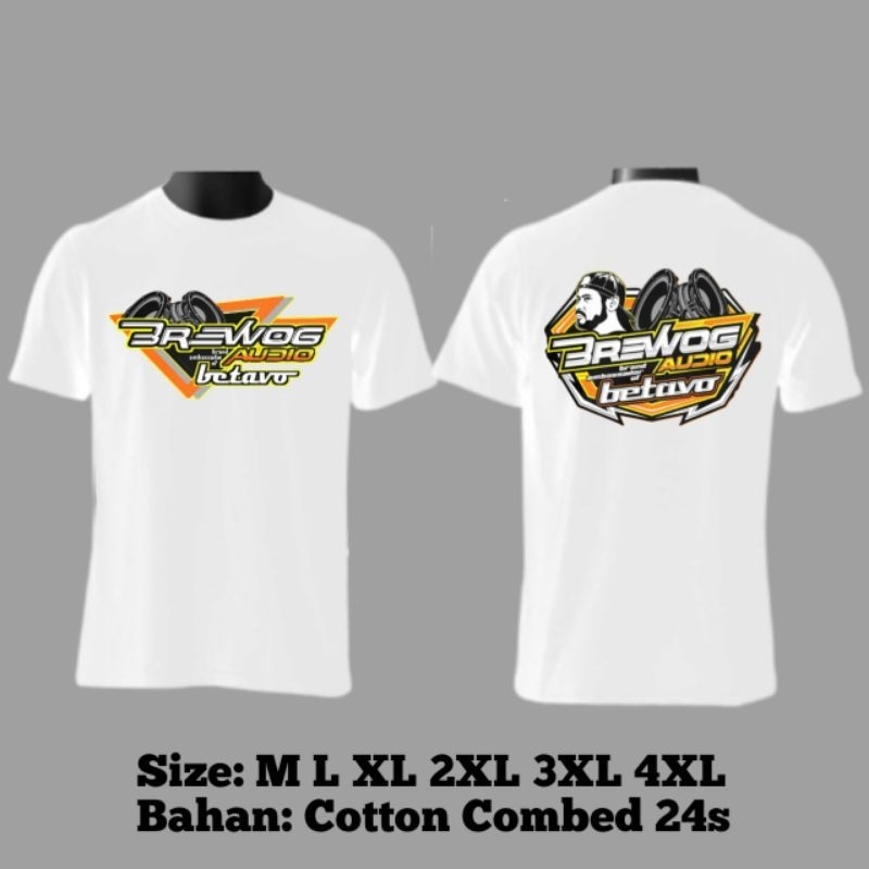 Kaos Distro Sound Brewog Audio betavo Keren JUMBO XXL XXXL XXXXL Terbaru T-shirt Cowok Sound System