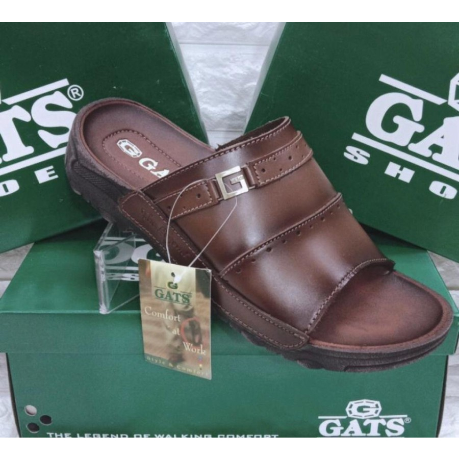 Sandal Kulit Gats Ma 502 Brown.Sandal Original Kulit By Gats