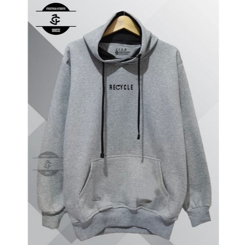 Jaket Hoodie Original Jico Distro Pria Wanita Esthetik List RECYCLE Size M L XL XXL Pria Wanita Jake