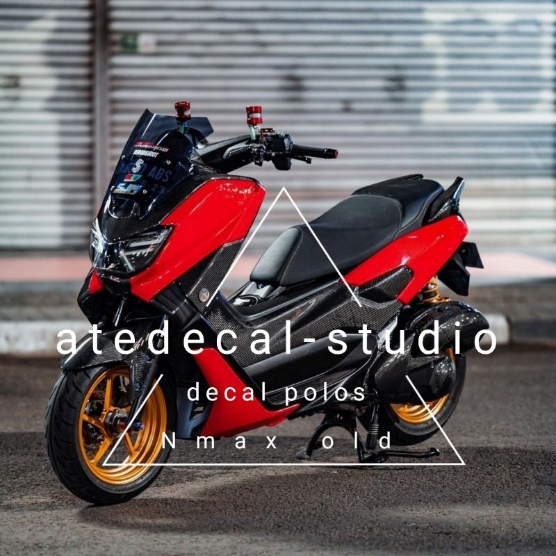 STIKER DECAL NMAX MERAH POLOS DECAL PREMIUM MERAH FERARI UNTUK NMAX