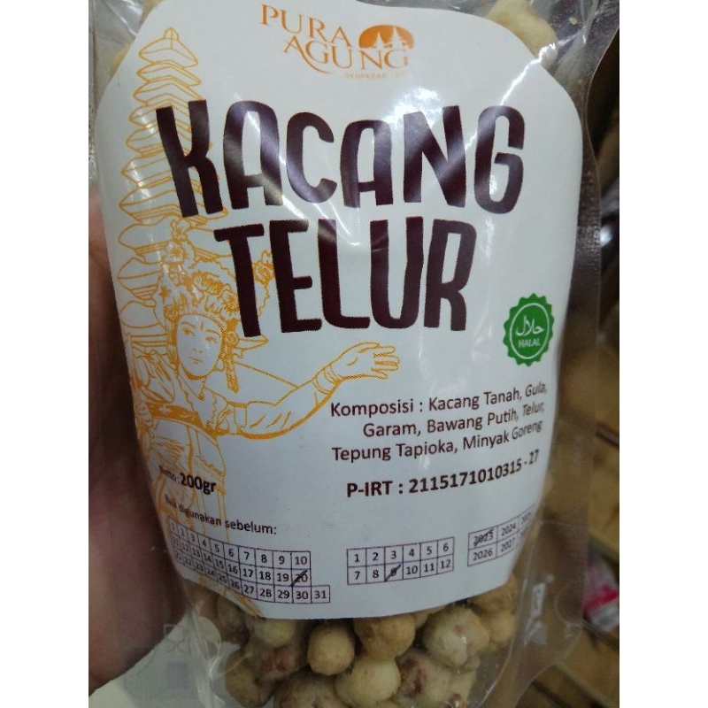 KACANG TELUR PURA AGUNG 200GR ASLI KHAS BALI FREE BUBBLEWRAP HALAL