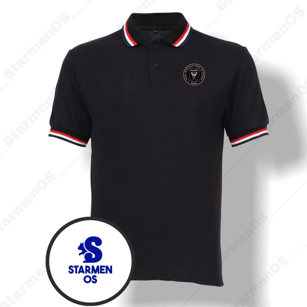 Kaos Wangki Polo T-Shirt Pria Kerah 3 List Logo MIAMI CF