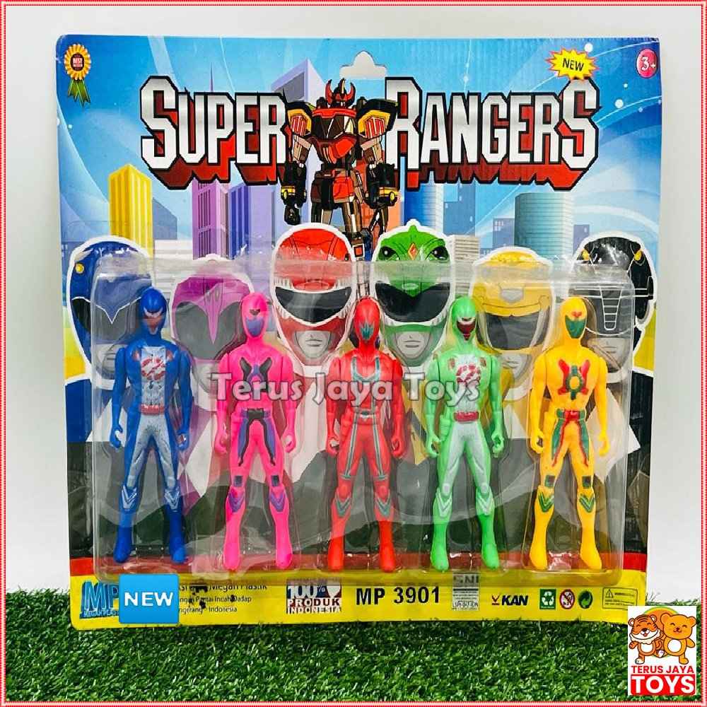 Mainan figur power rangers justice isi 5pcs/mainan robot power ranger / mainan super hero