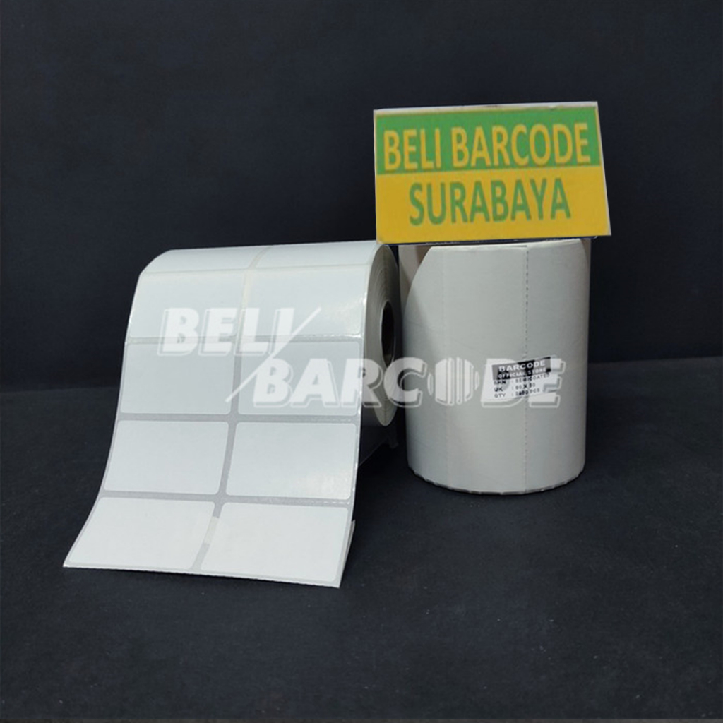 Stiker Label Barcode 50x30mm Semicoated 2 Line isi 2.500 Pcs