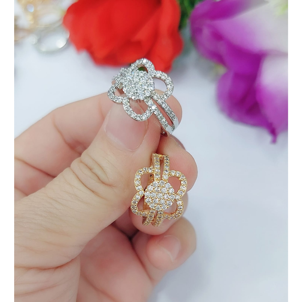 Cincin Xuping Permata Lapis Emas Perhiasan Wanita R625 626 627