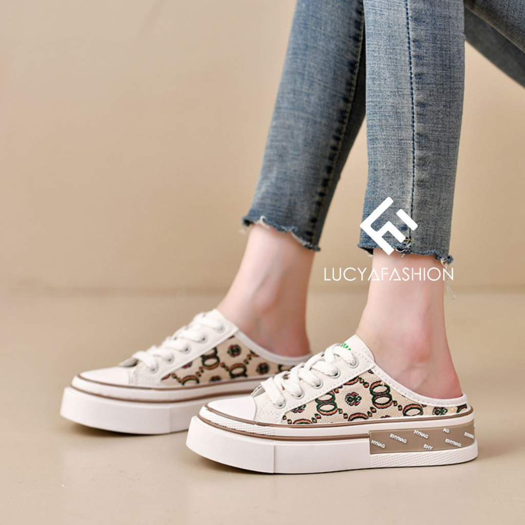 10776 Slip On Wanita Import Sepatu Sneakers Cewek Flatshoes