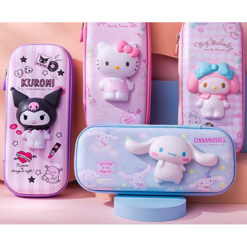 Kotak Pensil Anak Squishy Motif Kuromi Melody Kitty Cinnamoroll Good Quality