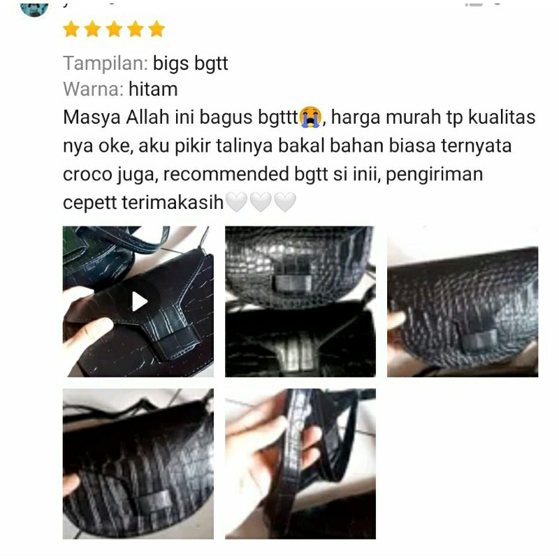 TAS SLING BAG WANITA | TAS SELEMPANG MOTIF CROCO | TAS WANITA