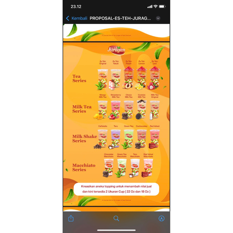 

paket es teh franchise