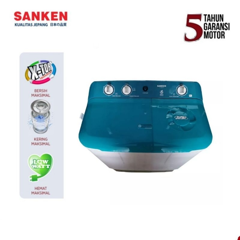 SANKEN MESIN CUCI 2TABUNG 9KG TW-7800