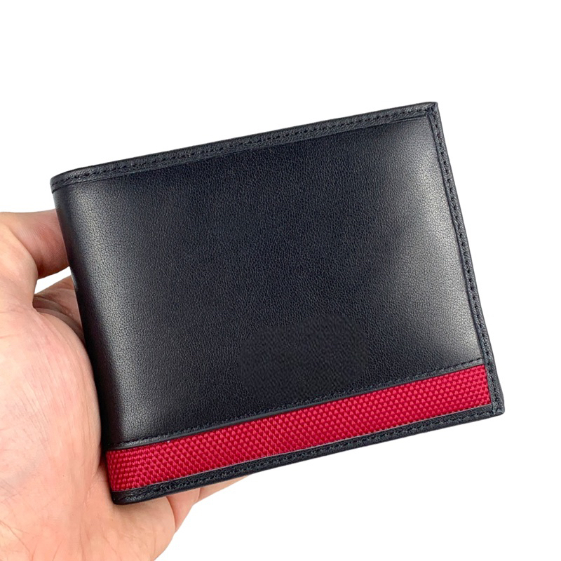 DOMPET PRIA KULIT ASLI KOMBINASI NYLON LEMBUT MIRROR