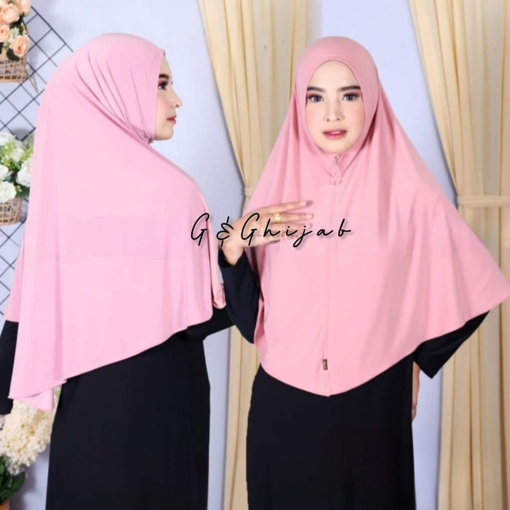 Hijab Bergo Instan Non Pet / Bergo Non Pet Malay Jumbo / Bergo Malay Jumbo Jersey Premium XL