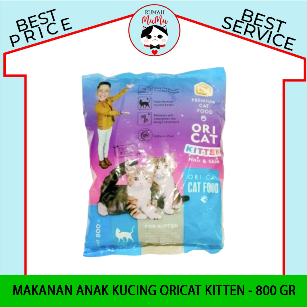 MAKANAN ANAK KUCING ORICAT FRESHPACK 500gr dan 800 gr