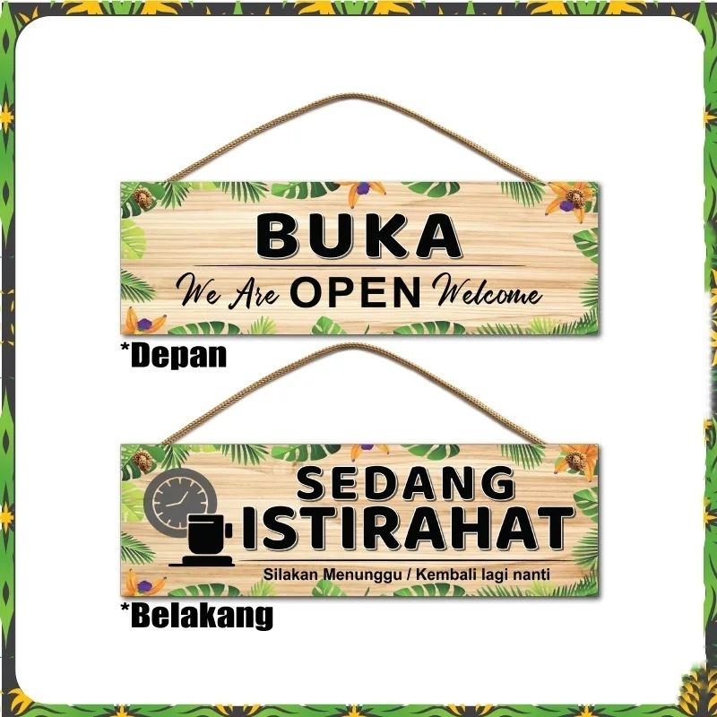 HIASAN DINDING OPEN/CLOSE ISTIRAHAT/SHOLAT BOLAK BALIK