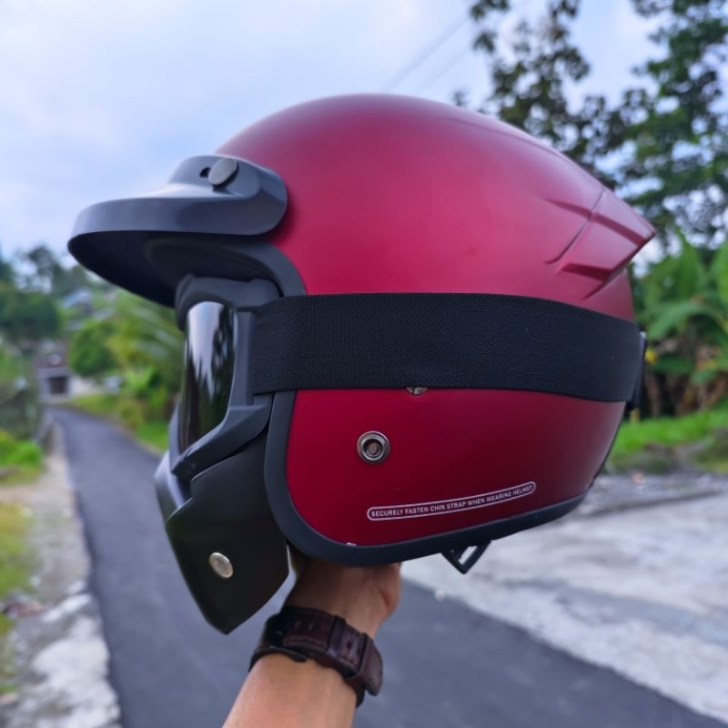 HELM BOGO KAIROS GOGLE MASK+TOPI PAKET GANTENG