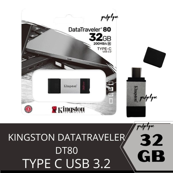 flashdisk Kingston data traveller DT80 type c 32gb usb flash drive original murah flashdisk type c f