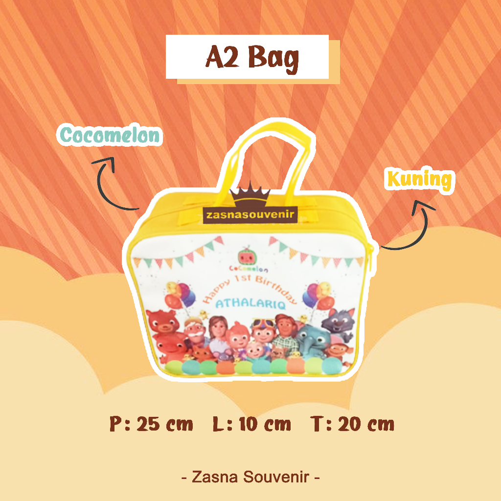 [A2 BAG CUSTOM COCOMELON]  TAS ULANG TAHUN MURAH I SOUVENIR ULANG TAHUN ANAK I GOODIE BAG ULANG TAHU