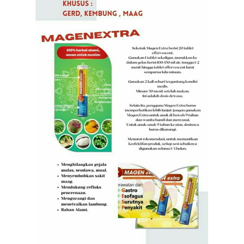 Magen Extra Asam lambung,  Magen Extra tablet