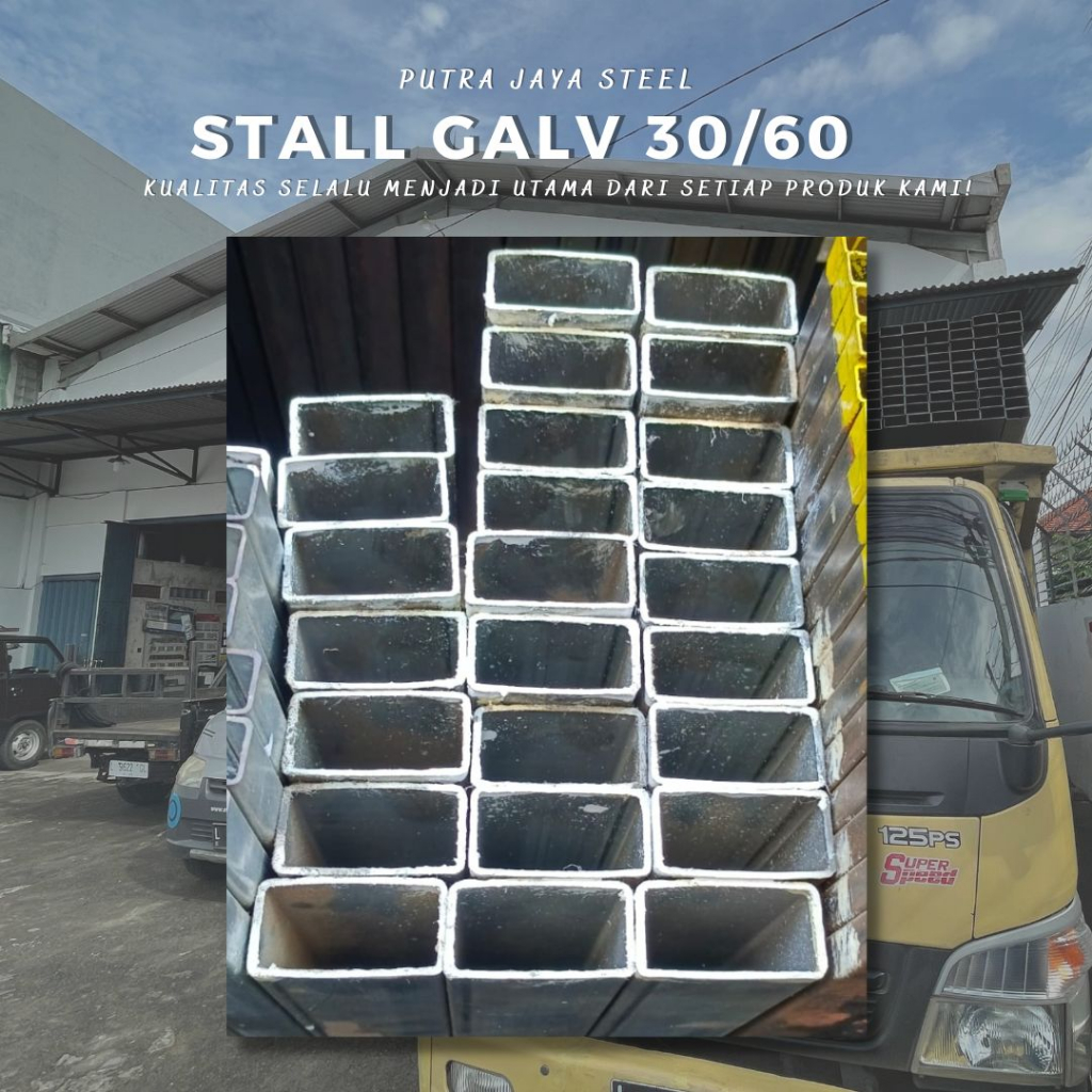 PIPA KOTAK STALL GALVANIS 30/60 BERBAGAI MACAM KETEBALAN