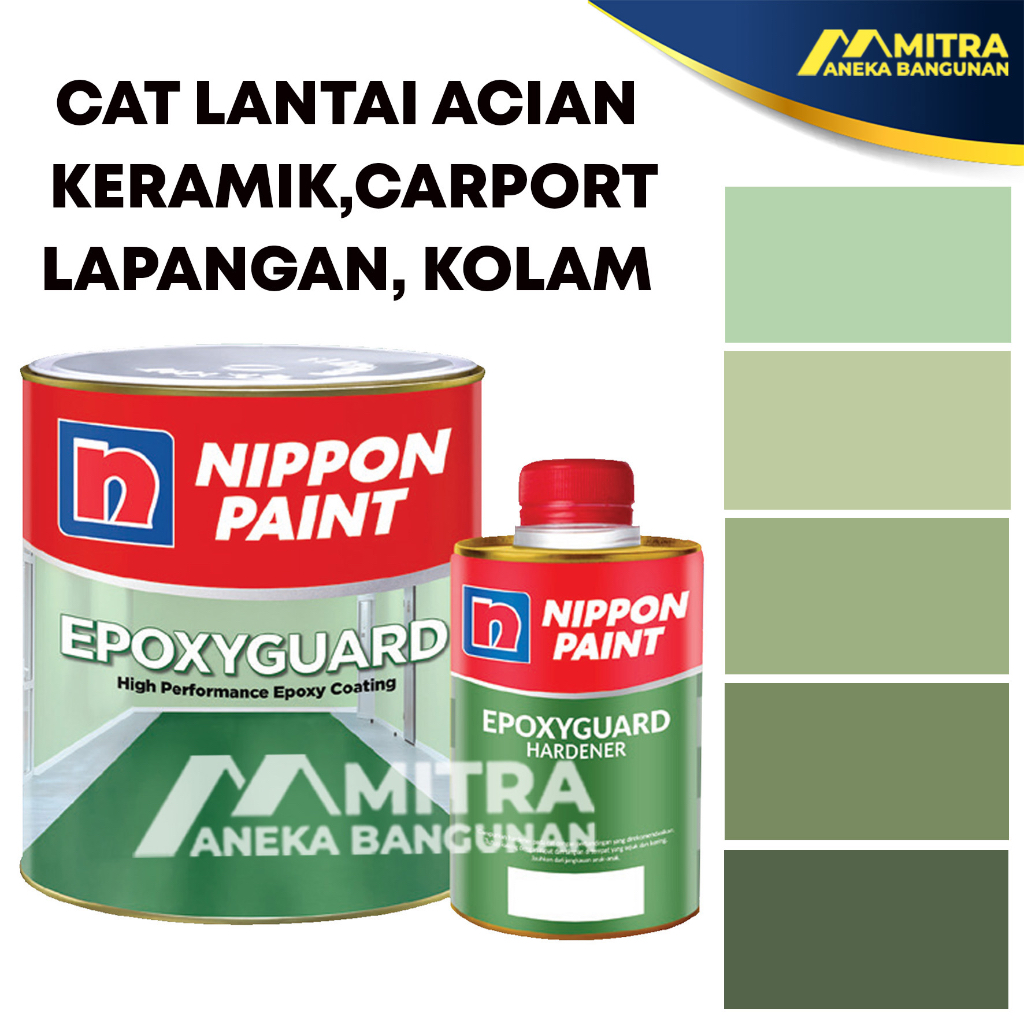 CAT EPOXY LANTAI / EPOXY GUARD 1 KG / SAGE GREEN CAT LANTAI ACIAN KERAMIK KAMAR MANDI KOLAM LAPANGAN