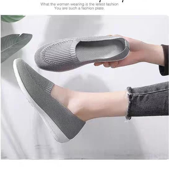 GROSIRTAS &quot;FREE BOX&quot; LV0175 Sepatu Slip On Wanita Import Rajut Sepatu Wanita Tanpa Tali Sepatu Wanita Sport Shoes Sepatu Slip On Wanita Ultra Ringan