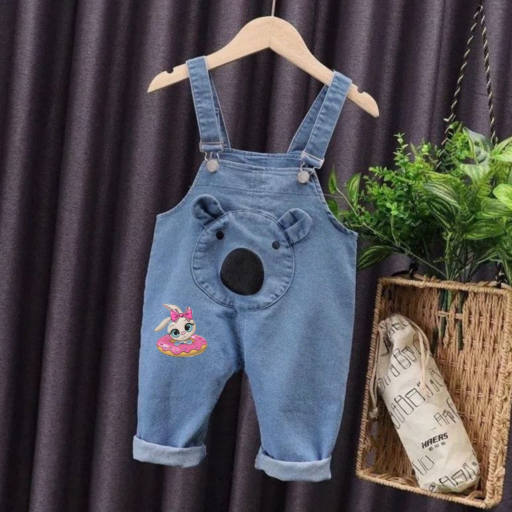 OVERALL JEANS PANJANG ANAK/BAJU KODOK KARAKTER ANAK