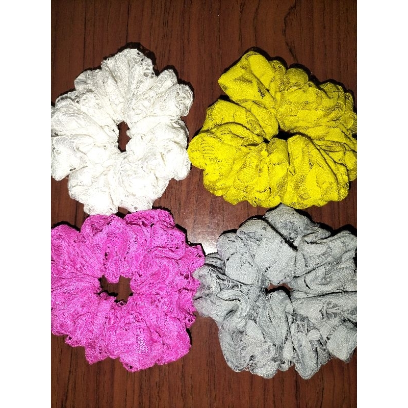 ikat rambut wanita ,ikat rambut scrunchie brokat