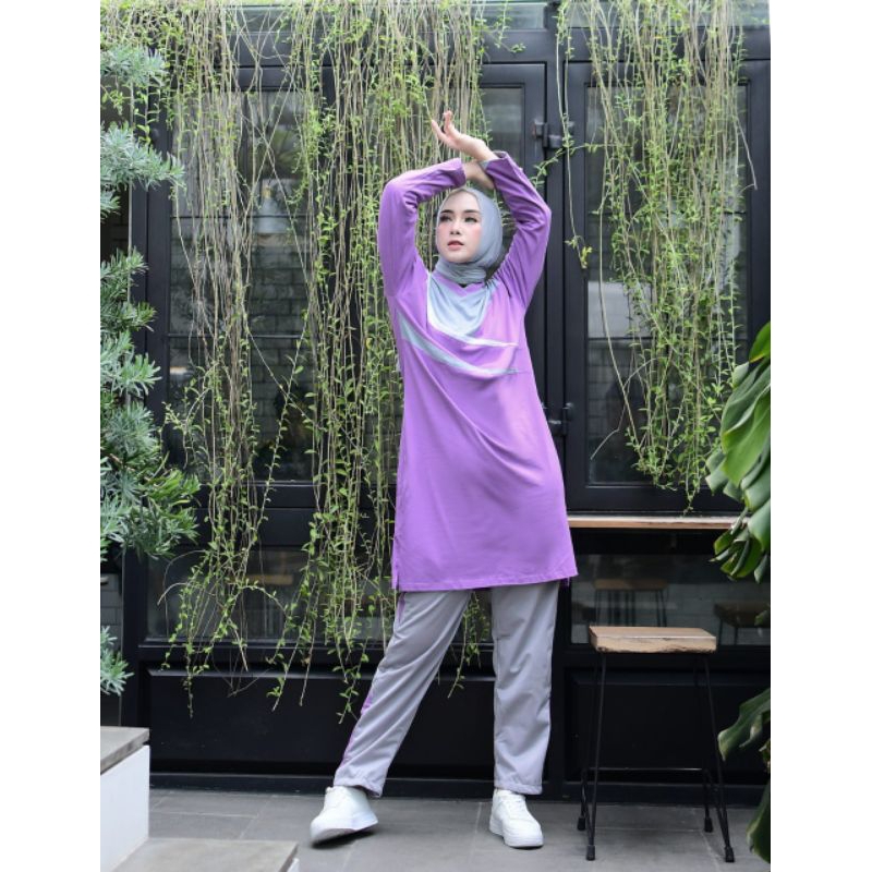 STELAN KAOS TUNIK WANITA PANJANG