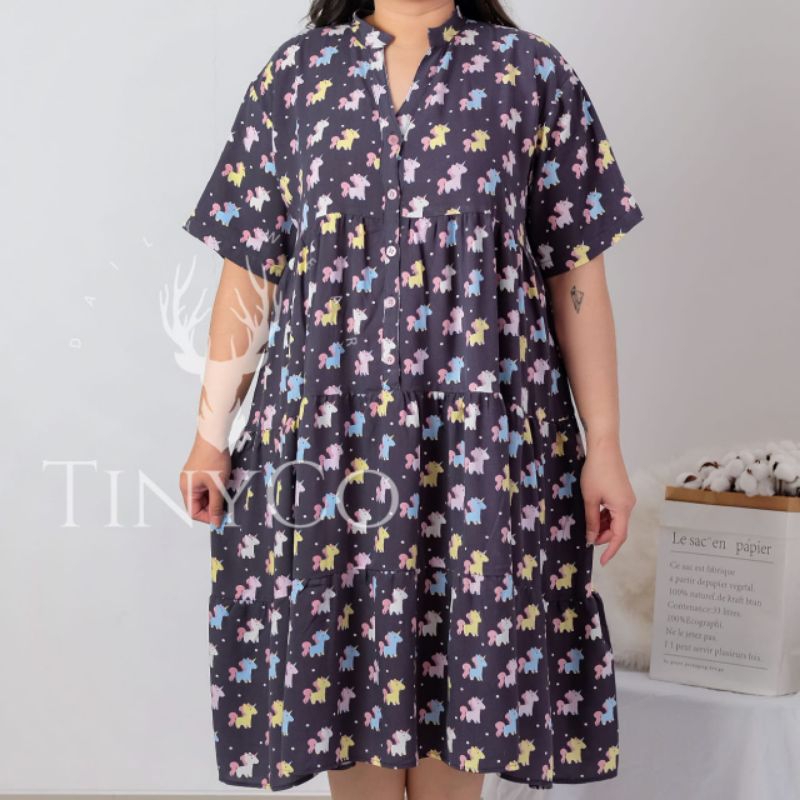 TESSA DRESS  JUMBO RAYON || BUMIL DAN BUSUI FRIENDLY