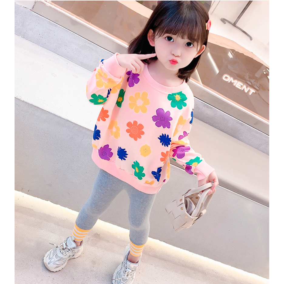babyfit FLOWER SWEATER [3-8thn] baju anak perempuan lengan panjang nyl-0614 korean style blouse