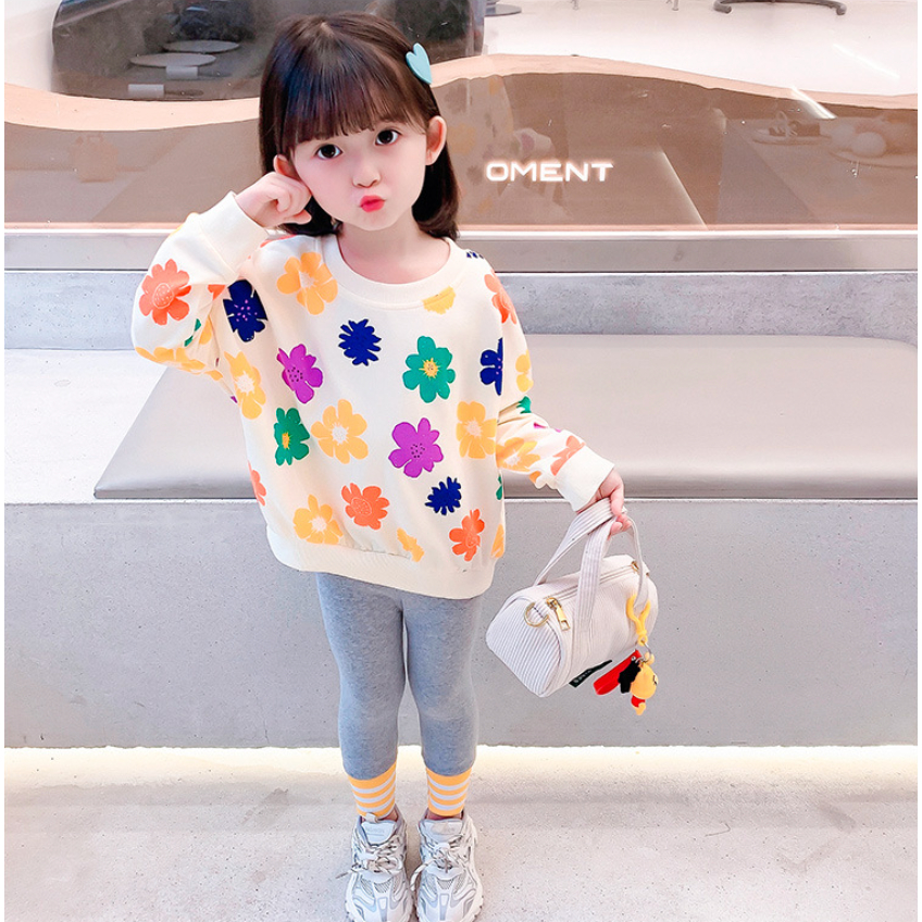 babyfit FLOWER SWEATER [3-8thn] baju anak perempuan lengan panjang nyl-0614 korean style blouse